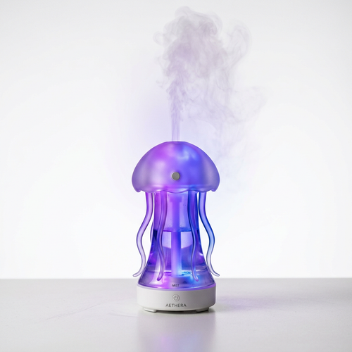 Difusor de aromas medusa con luz LED y niebla